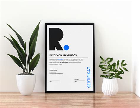 Certificate Design For Rounded On Behance