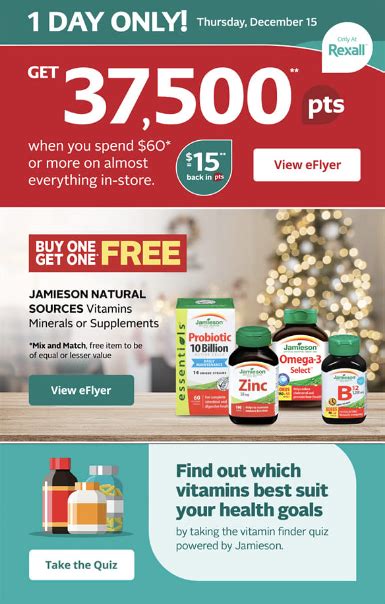Rexall Canada Get 37500 Be Well Points When You Spend 60 December