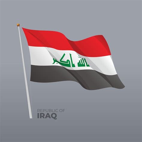 Premium Vector 3d Vector Iraq National Flag Waving