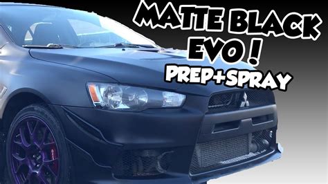 How To Spray Your Car Matte Black Complete Process Youtube