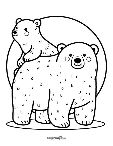 Printable Polar Bear Coloring Pages Lots Of Free Sheets Easy Peasy