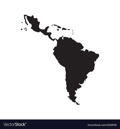 Latin America Map Royalty Free Vector Image Vectorstock