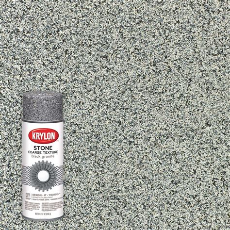 Krylon Stone Coarse Black Granite Texture Spray 12 Oz Hi Pro Ace