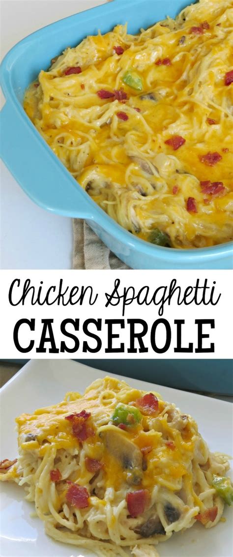 Chicken casseroles are the classic comfort food. Chicken Spaghetti Casserole - Written Reality