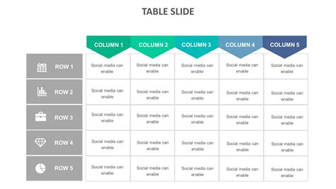Table Slide Templates Biz Infograph