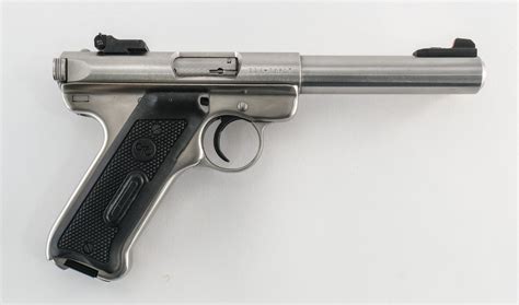 Ruger Mark 2 Target Stainless 22 Lr Pistol Online Gun Auction