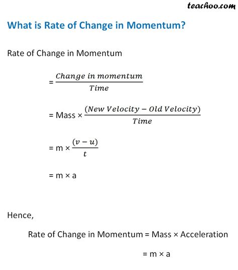 Momentum Definition Formula Science Notes By Teachoo