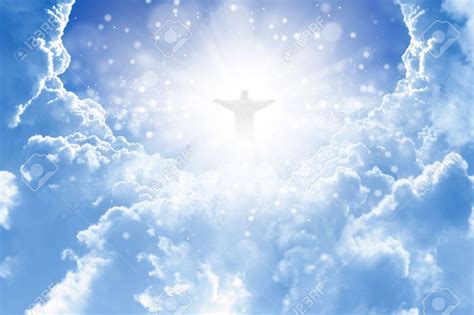 Jesus In Cloudy Blue Sky Background Hd Jesus Wallpapers Hd Wallpapers