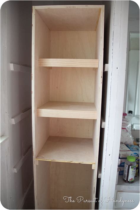 Assembly involved dowel joinery, but could easily be substituted for pocket. Diy Bathroom Linen Cabinet_020 | Bathroom linen cabinet ...