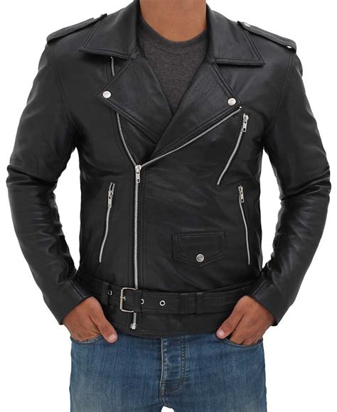Mens Black Asymmetrical Motorcycle Leather Jacket Edgy Fashion