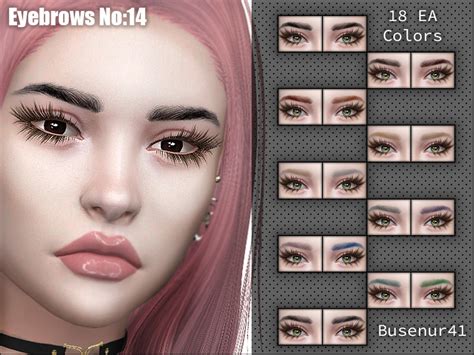 18 Swatches Found In Tsr Category Sims 4 Eyebrows Sims Sims 4 Cc