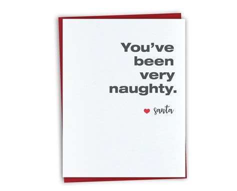 You Ve Been Very Naughty Funny Christmas Card Funny Holiday Card Card For Girlfriend Card