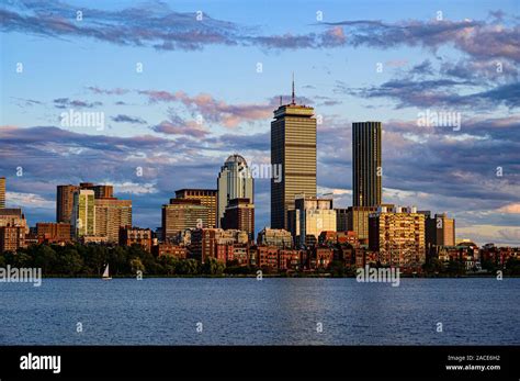 Boston Skyline And The Charles River Boston Ma Usa Stock Photo Alamy