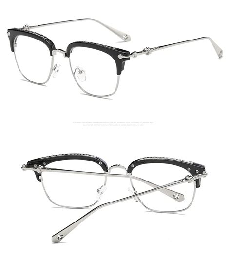 2021 retro classic clear frames glasses men women eyeglasses vintage half metal eyewear frame