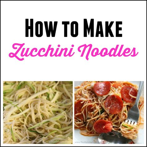 If you don't have a mandoline use a vegetable peeler and peel the zucchini into long slices. How To Make Zucchini Noodles » Thrifty Little Mom