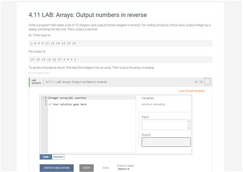 Solved Lab Arrays Output Numbers In Reverse Write A Chegg Com