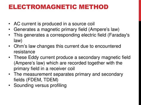 Ppt Electromagnetic Method Powerpoint Presentation Free Download