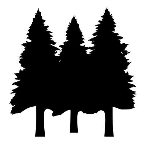 Pine Tree Cluster Svg File For Cricut Laser Silhouette Cameo