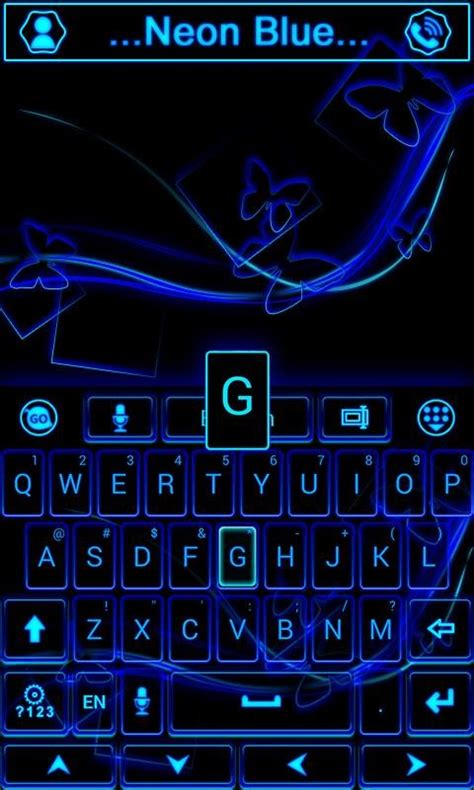 Neon Blue Go Keyboard Theme Free Android Keyboard Download Appraw