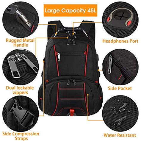 Travel Laptop Backpack Extra Large College School Backpack For Men Women With Usb Charging Port