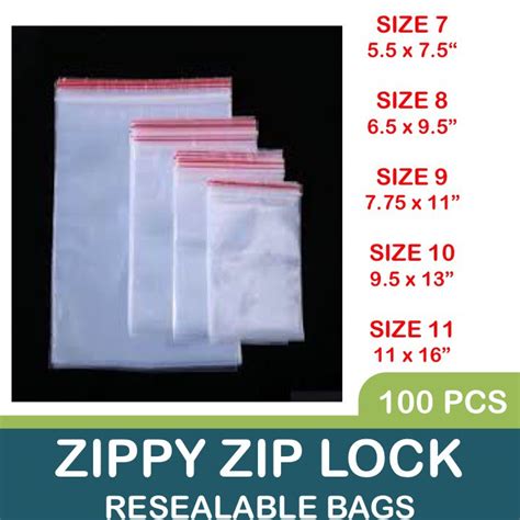 Zippy Ziplock Zip Lock Plastic Bag 100 Pcs Shopee Philippines