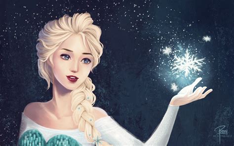 753329 Elsa Snow Queen Disney Frozen 2013 Film Braid Hair Snowflakes Rare Gallery Hd