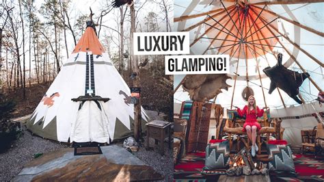 We Stayed In A Luxury Glamping Tipi Full Tour Exploring Hot Springs Youtube