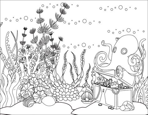 Ocean Themed Coloring Pages 10 Etsy UK