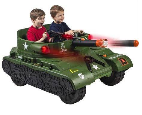 New Walmart Exclusive 24 Volt Thunder Tank Ride On With Working Cannon