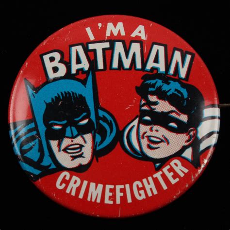 Vintage 1966 Original Batman Pin Pristine Auction
