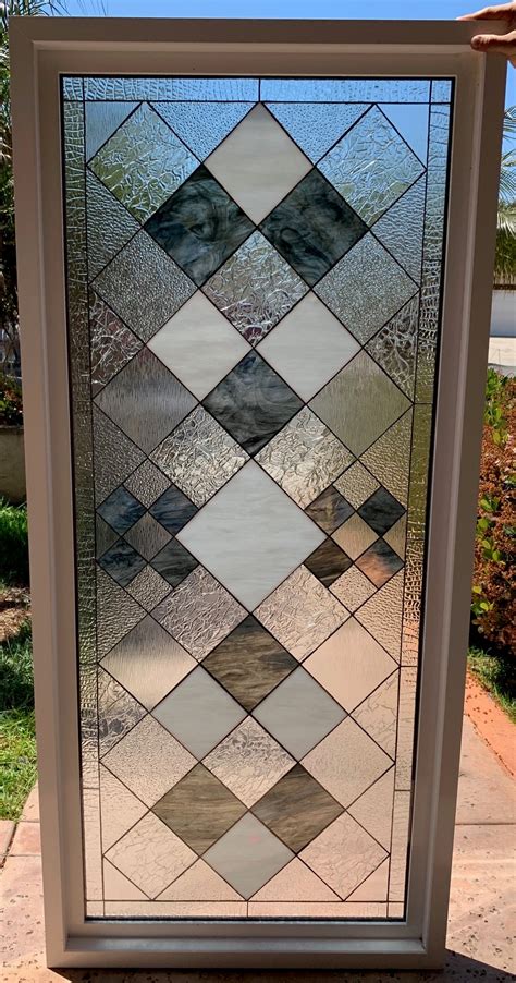 Classy The Sugarloaf 2 Clear Textured And Beveled Stained Glass