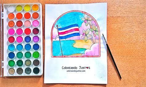 Dibujos De La Bandera De Costa Rica Para Colorear Gratis