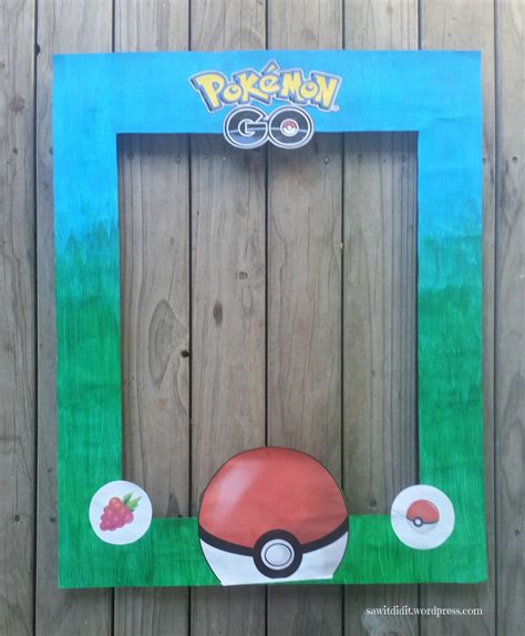 Here are are some ideas for pretty but we suggest heading to the dapitan arcade in quezon city where they sell inexpensive decorative wood frames like the one above from. Pokemon Party Prop - DIY Photo Booth Frame | Pokemon party ...