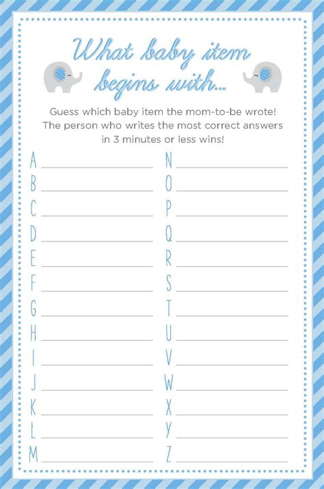 3 Baby Shower Games We Love Printables Baby Aspen Ts