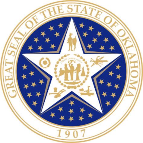 Great Seal Of Oklahoma Vektor Svg Datei Etsy