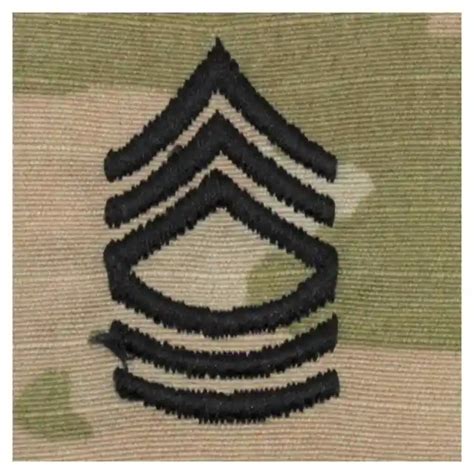 Us Army Enlisted Master Sergeant Msg E 8 Ocp Rank Sew On Patch 2x2 3