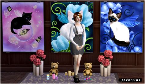Downloads Sims 4painting Kitties 9 Designs Jennisims