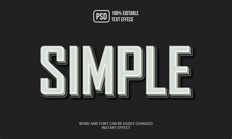 Premium Psd Simple 3d Editable Text Effect Style