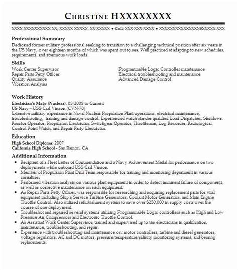 Chief technology officers like you occupy executive high positions in a business and are responsible for solving the organization's technological and don't worry though, we are here to help you create the best chief technology officer resume ever, thanks to the best cto resume sample in the web! Electrician's Mate Resume Example U.S. Navy - Temple, Texas
