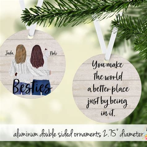 Personalized Best Friends Ornament Sisters Ornament Custom Etsy
