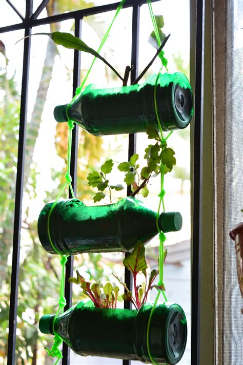 Diy Hanging Planter Or Vertical Bottle Garden Best Out Of Waste