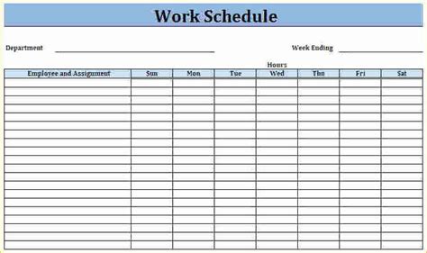 Printable Employee Schedule Template Schedule Template Work Schedule