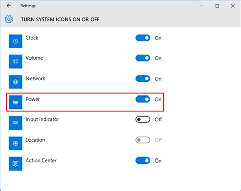 How To Fix Battery Icon Missing From Windows 10 Taskbar Using Settings