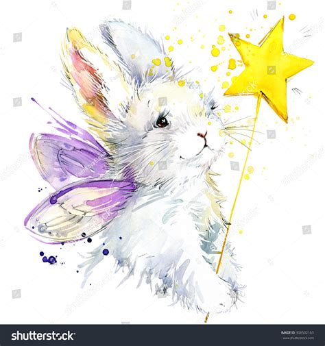 Bunny Fairy Tshirt Graphics Bunny Fairy Stock Ilustrace 306502163