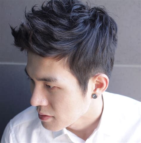 Spiky + textured hairstyles for asian men. Hairstyle of the Week #18: Stylish Mid-Length Perm - His ...
