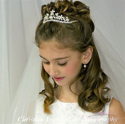 Find out the newest pictures of communion updos hair style first communion hairstyles here, so you can find the picture here simply. First Communion Tiara Crown Style Sienna | Communion ...