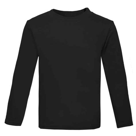 Baby And Toddler Blank Long Sleeve T Shirt In Black By Kids