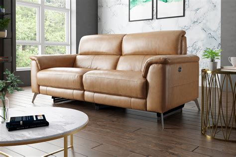 Tan Leather Couch Recliner Odditieszone