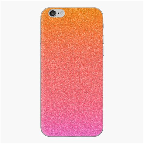 Orange And Pink Glitter Shimmer Design Iphone 6 Skin By