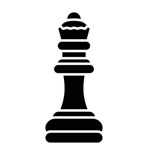 Chess Piece Crown Design Top Conceptualizing Chess Queen Icon ⬇ Vector